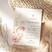 Invitation Fleur sauvage moderne | Confirmation du jardin bot