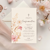 Invitation Fleur sauvage moderne | Confirmation du jardin bot