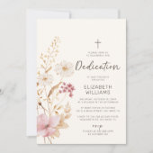 Invitation Fleur sauvage moderne | Dédication du jardin botan (Devant)