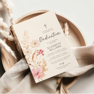 Invitation Fleur sauvage moderne   Dédication du jardin botan