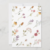 Invitation Fleur sauvage moderne Elegant Boho Bridal Brunch (Dos)