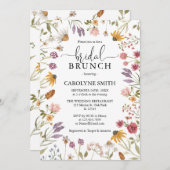 Invitation Fleur sauvage moderne Elegant Boho Bridal Brunch (Devant / Derrière)