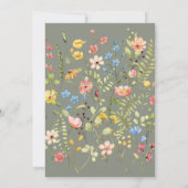 Invitation Fleur sauvage Moderne Élégant Jardin Sage Mariage (Dos)