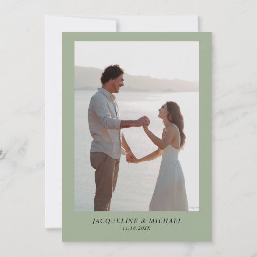 Invitation Fleur sauvage Moderne Floral Enregistrer la date P (Dos)