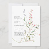 Invitation Fleur sauvage Moderne Jardin Floral Brunch nuptial (Devant)