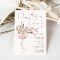 Fleur sauvage moderne Pearl et Prosecco Fête des m