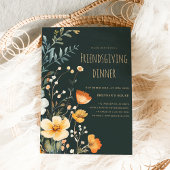 Invitation Fleur sauvage Moody Thanksgiving Friendsgiving Dîn