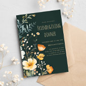 Invitation Fleur sauvage Moody Thanksgiving Friendsgiving Dîn