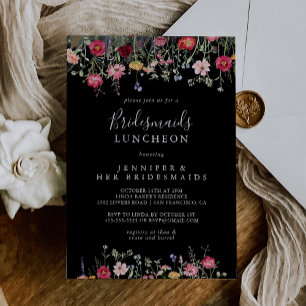 Invitation Fleur sauvage Multicolor Bridesmaids Luncheon Douc