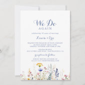 Invitation Fleur sauvage multicolore Nous Réfléchissons Au Re (Devant)