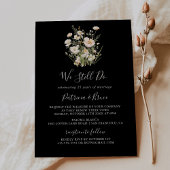 Invitation Fleur sauvage Noir Classique Nous Faisons Encore V