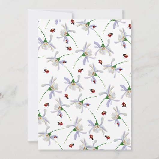 Invitation Fleur sauvage nuptiale d'été (Dos)