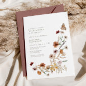 Invitation Fleur sauvage On the Way - Baby shower Boho modern