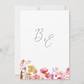 Invitation Fleur sauvage orange rose jaune Enregistrer la dat (Dos)