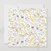 Invitation Fleur sauvage Pampas Gold Frame Spring Boho Mariag (Dos)