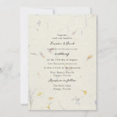 Invitation Fleur sauvage papier floral Mariage numérique mode (Devant)