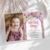 Invitation Fleur sauvage papillon 1er anniversaire Photo
