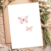 Invitation fleur sauvage   papillon Baby shower