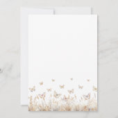Invitation Fleur sauvage papillon Boho Baby shower fille (Dos)