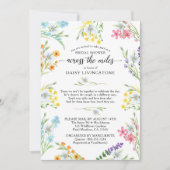 Invitation Fleur sauvage par courrier sur la Fête des mariées (Devant)