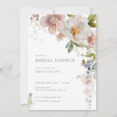Invitation Fleur sauvage Pastel Spring Douche nupt (Devant)