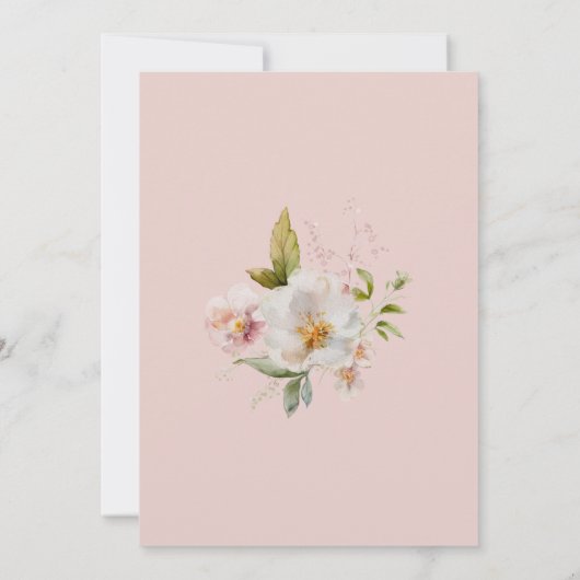 Invitation Fleur sauvage Pastel Spring Douche nupt (Dos)