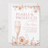 Invitation Fleur sauvage Pearls & Prosecco Fête des mariées B (Devant)