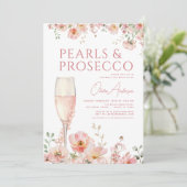 Invitation Fleur sauvage Pearls & Prosecco Fête des mariées B (Debout devant)