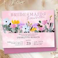 Fleur sauvage pelouse Jolie Pink Bridesmaies déjeu