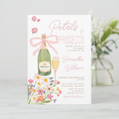 Invitation Fleur sauvage Petals Prosecco Fête des mariées Bru (Debout devant)