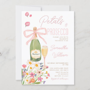 Invitation Fleur sauvage Petals Prosecco Fête des mariées Bru