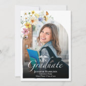 Invitation Fleur sauvage Pharmacy School Graduation Party Pho (Devant)