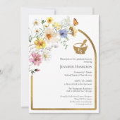 Invitation Fleur sauvage Pharmacy School Graduation Party Pho (Devant)