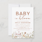 Invitation Fleur sauvage photo Baby in Bloom Baby shower (Devant)