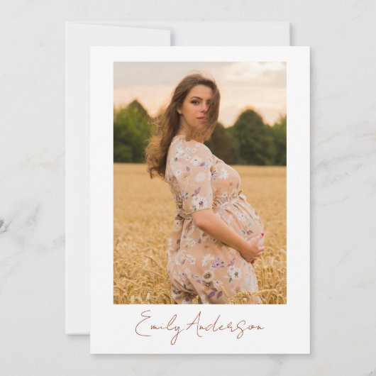 Invitation Fleur sauvage photo Baby in Bloom Baby shower (Dos)