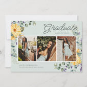 Invitation Fleur sauvage Photo Fille de l'école secondaire fê (Devant)