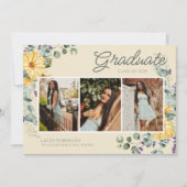 Invitation Fleur sauvage Photo Fille de l'école secondaire fê (Devant)