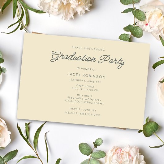 Invitation Fleur sauvage Photo Fille de l'école secondaire fê