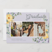 Invitation Fleur sauvage Photo Fille de l'école secondaire fê (Devant)