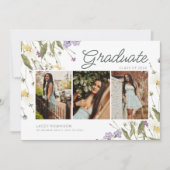 Invitation Fleur sauvage Photo High School Graduation Party (Devant)