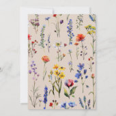 Invitation Fleur sauvage Photo SURPRISE 50e Anniversaire Cham (Dos)