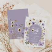 Invitation Fleur sauvage pourpre Miss Onederful 1er anniversa