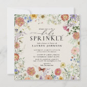 Invitation Fleur sauvage Pressé Floral Baby Sprinkle Douche (Devant)