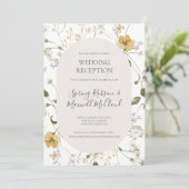 Invitation Fleur sauvage printanière | Réception de mariage b (Debout devant)