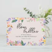 Invitation Fleur sauvage Printemps bulles de mariage Envoyer  (Debout devant)