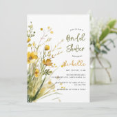 Invitation Fleur sauvage Printemps Été Automne Fête des marié (Debout devant)