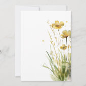 Invitation Fleur sauvage Printemps Été Automne Fête des marié (Dos)