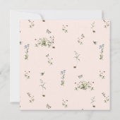 Invitation Fleur sauvage Printemps Été Floral Baptême (Dos)