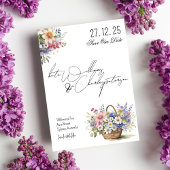 Invitation Fleur sauvage Printemps Été Mariage de automne inv