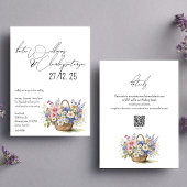 Invitation Fleur sauvage printemps été Mariage de automne inv